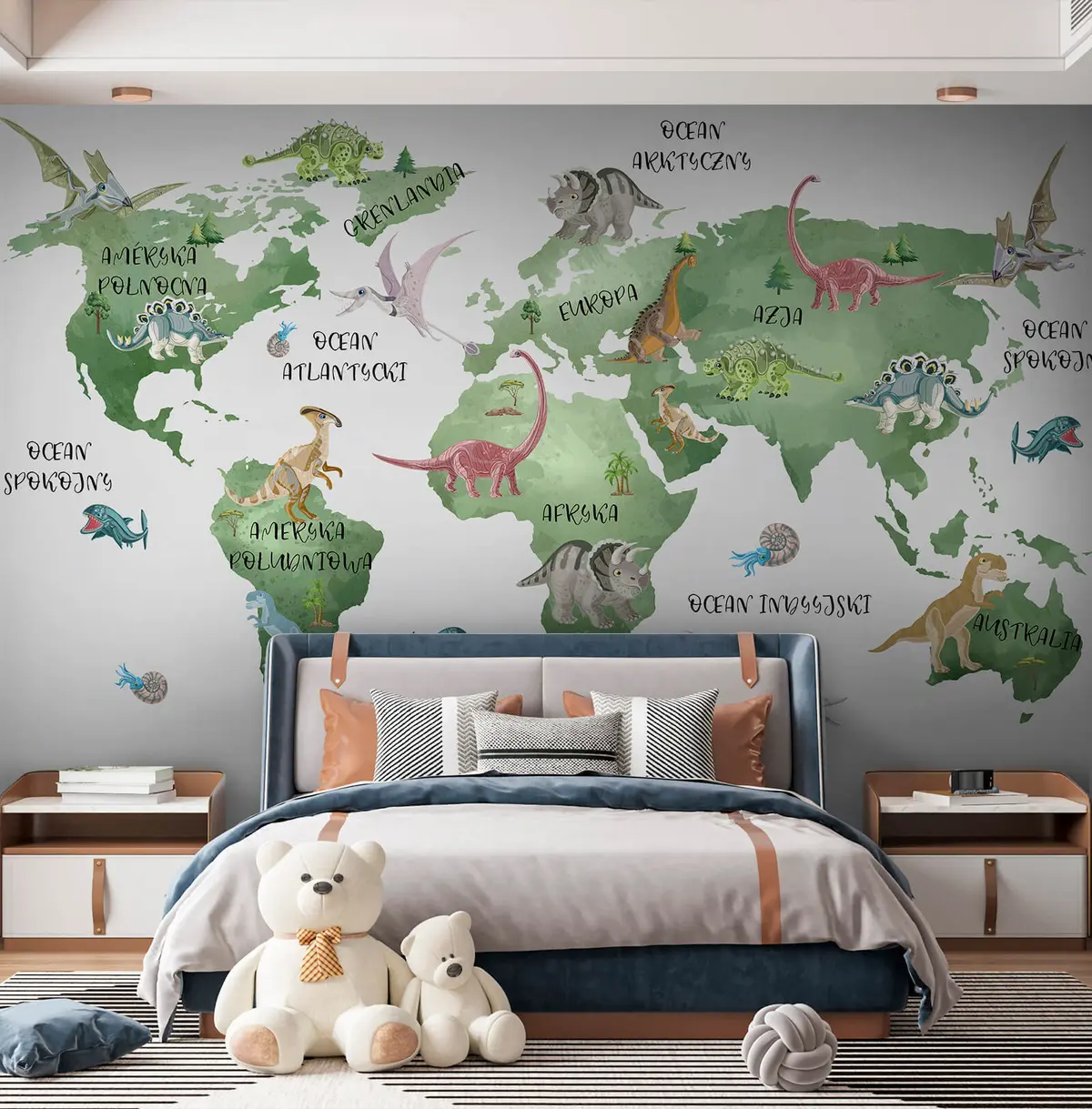 murales de pared Planta, mapa mundial e u71070
