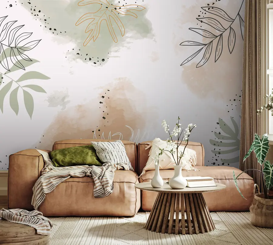 murales de pared Hojas - formas de la naturaleza u73684