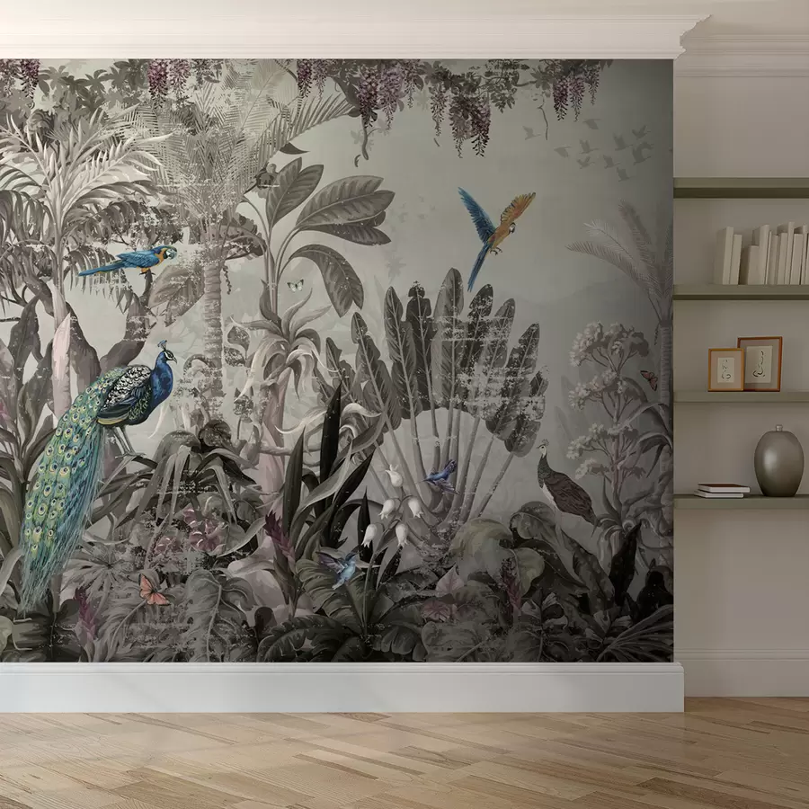 murales de pared Aves tropicales en la selva u73889
