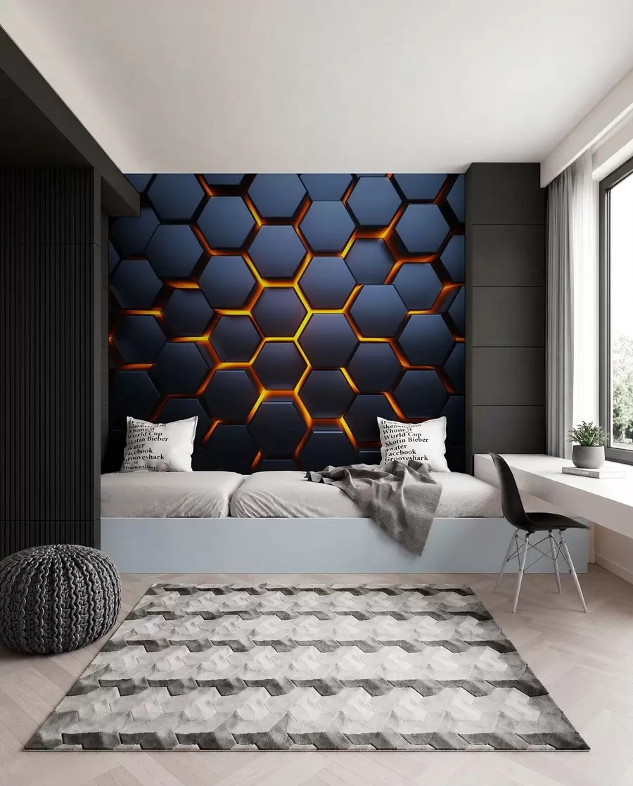 murales de pared Panal de ámbar u93570