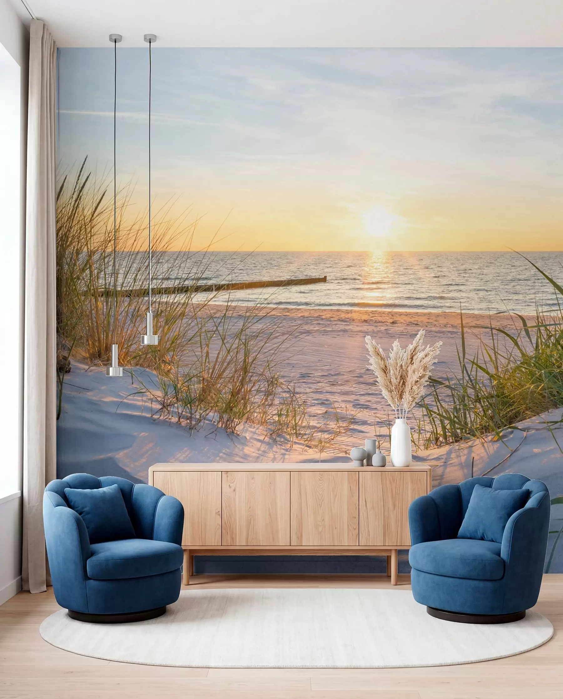 murales de pared Ocaso tras las dunas u93577
