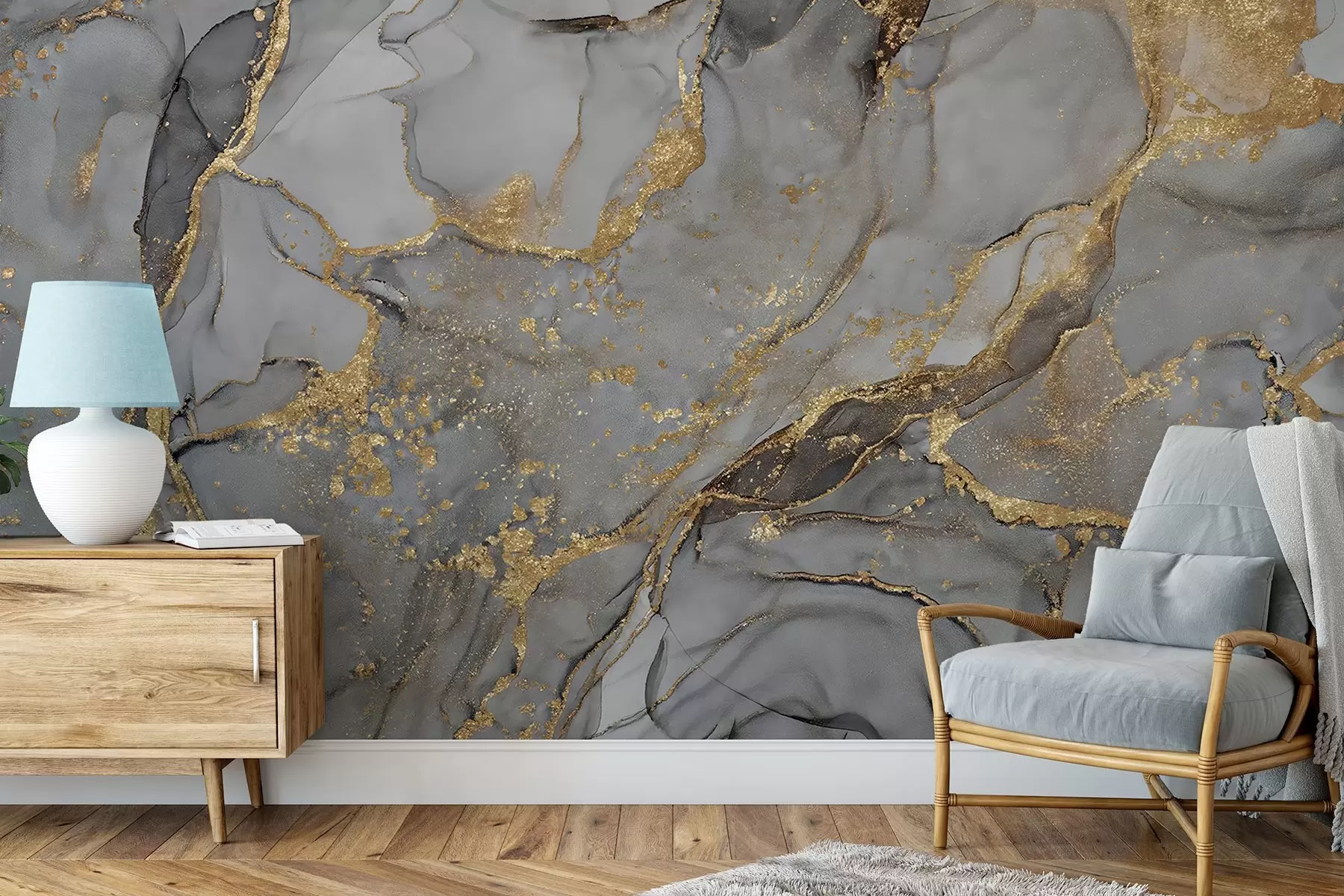 murales de pared Mármol gris u93578