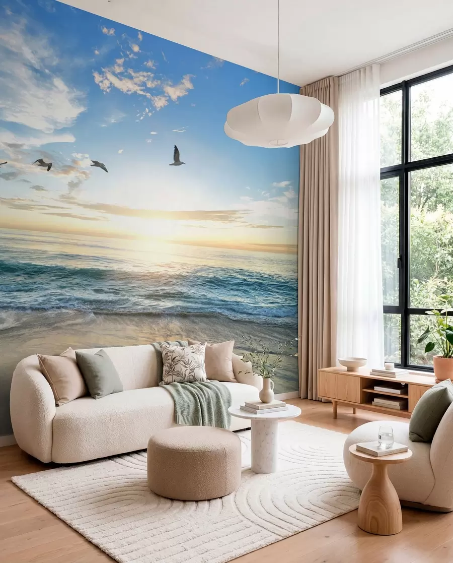 murales de pared Gaviotas al alba u93607