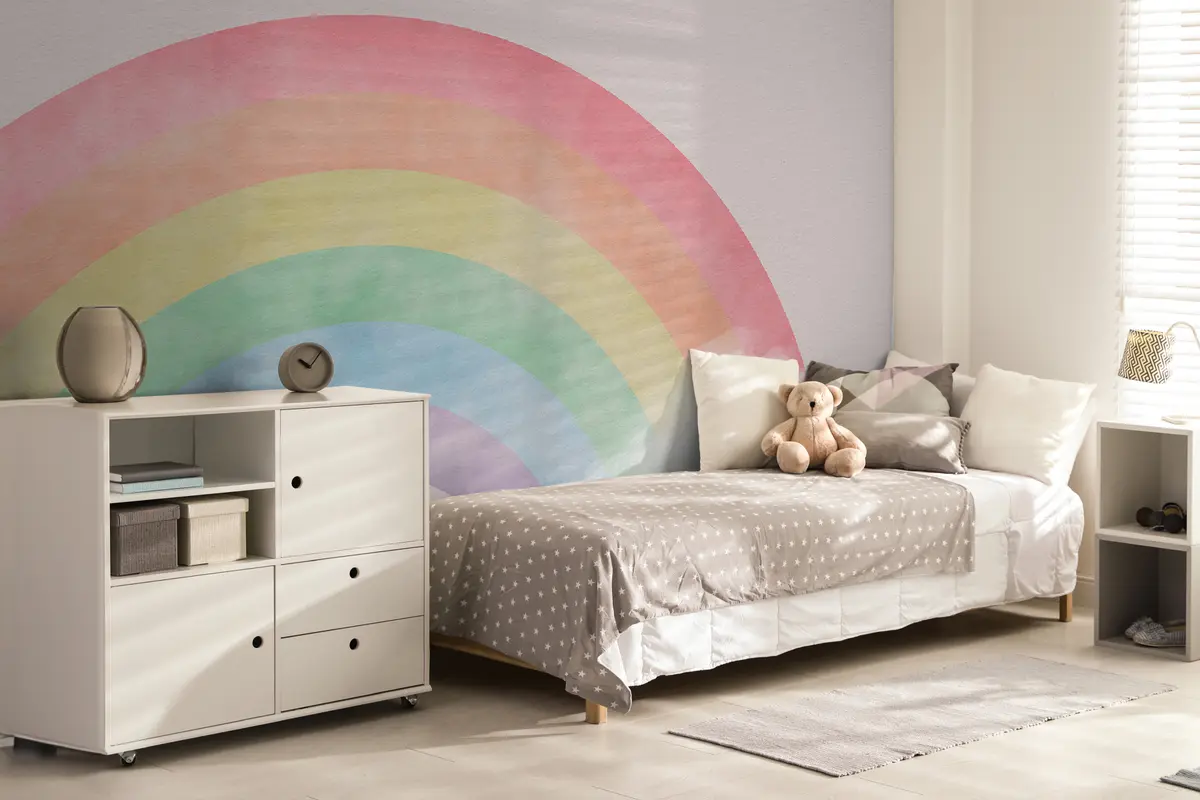murales de pared Nube y arco iris en el fondo u93619