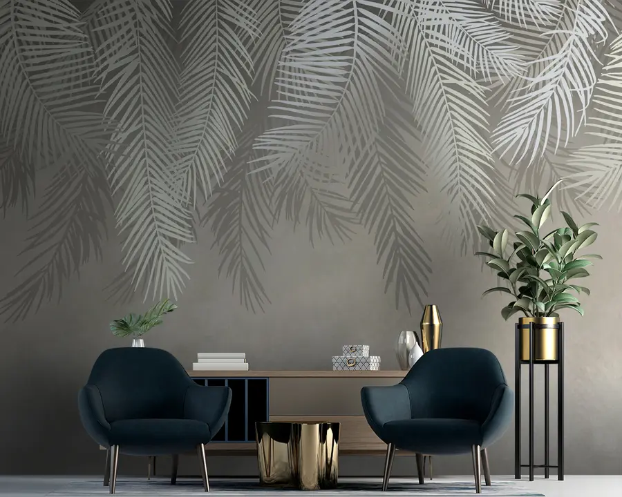 murales de pared Arecales, planta terrestre y ramita u93104v1