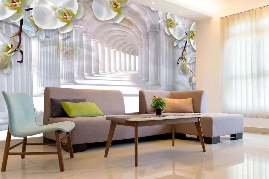 murales de pared Orquídeas en el túnel u93683