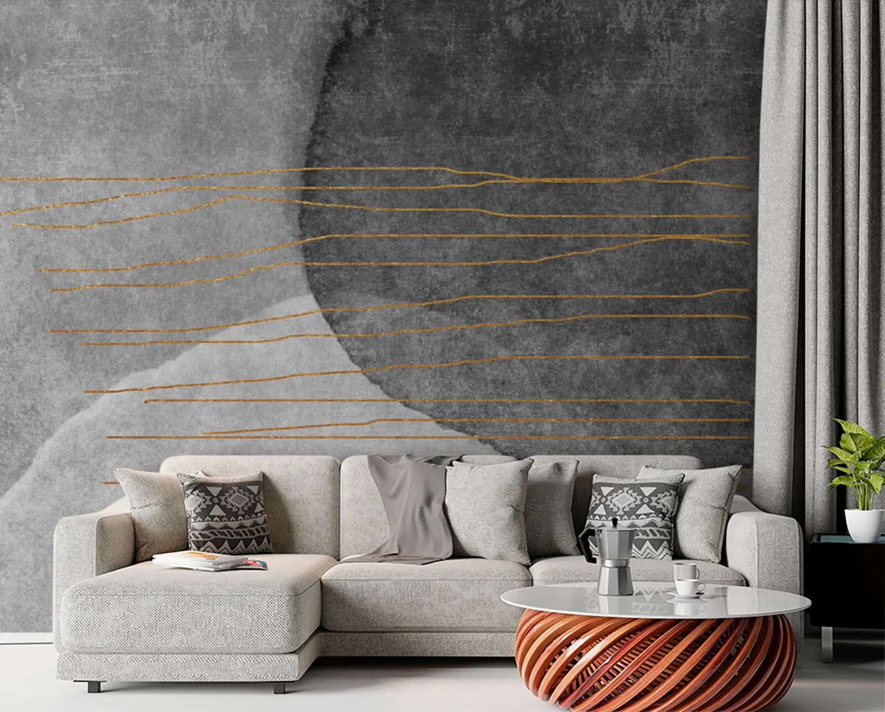 murales de pared Arte abstracto de la pintura al óleo u78579