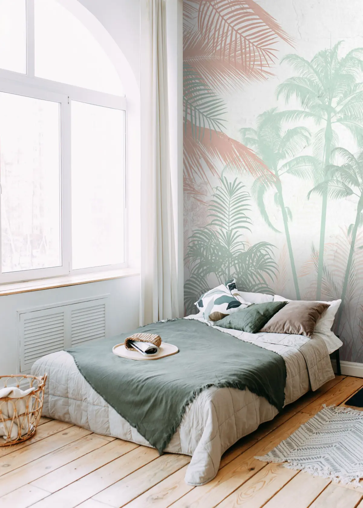 murales de pared Vista tropical brillante de la palmera u73970
