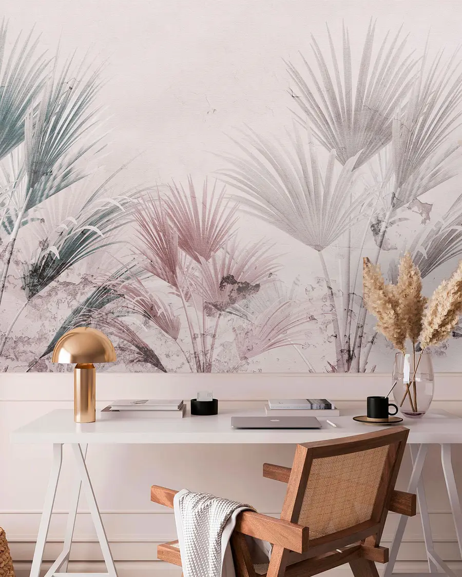 murales de pared Ramas y hojas tropicales 3D u73980