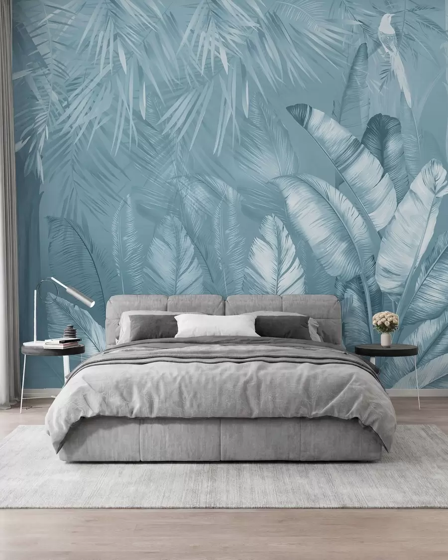 murales de pared Trópicos en azul hielo u50468v3