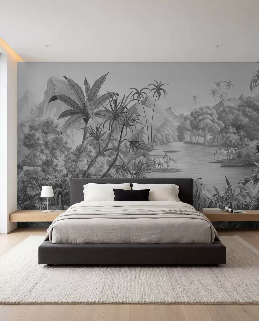 murales de pared Trópicos en blanco y negro u59040