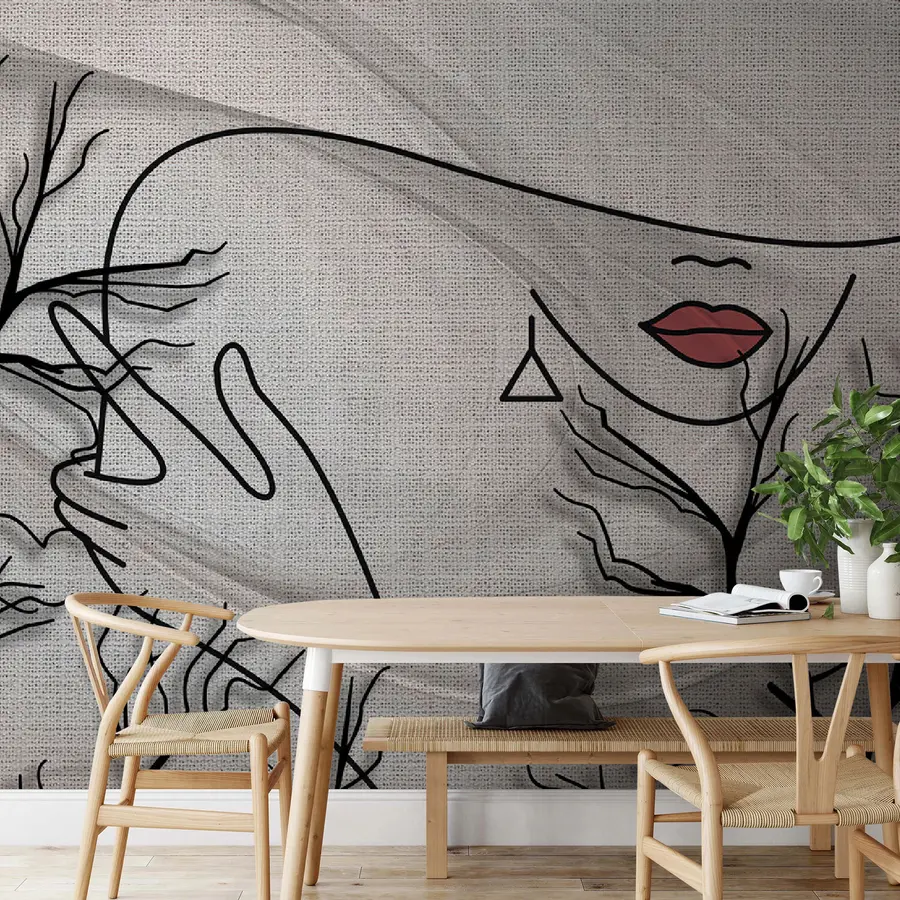 murales de pared labios rojos u93785