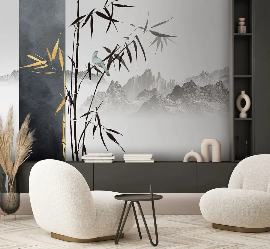 murales de pared Pájaro en una rama u93849