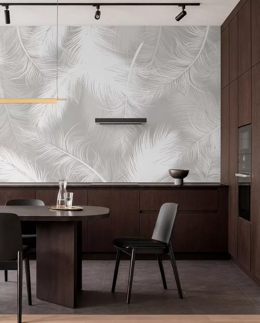 murales de pared Plumas blancas suaves u74474