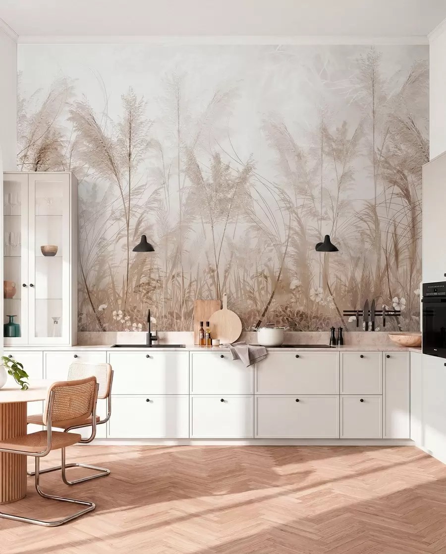 murales de pared Plantas altas en colores pastel u93903