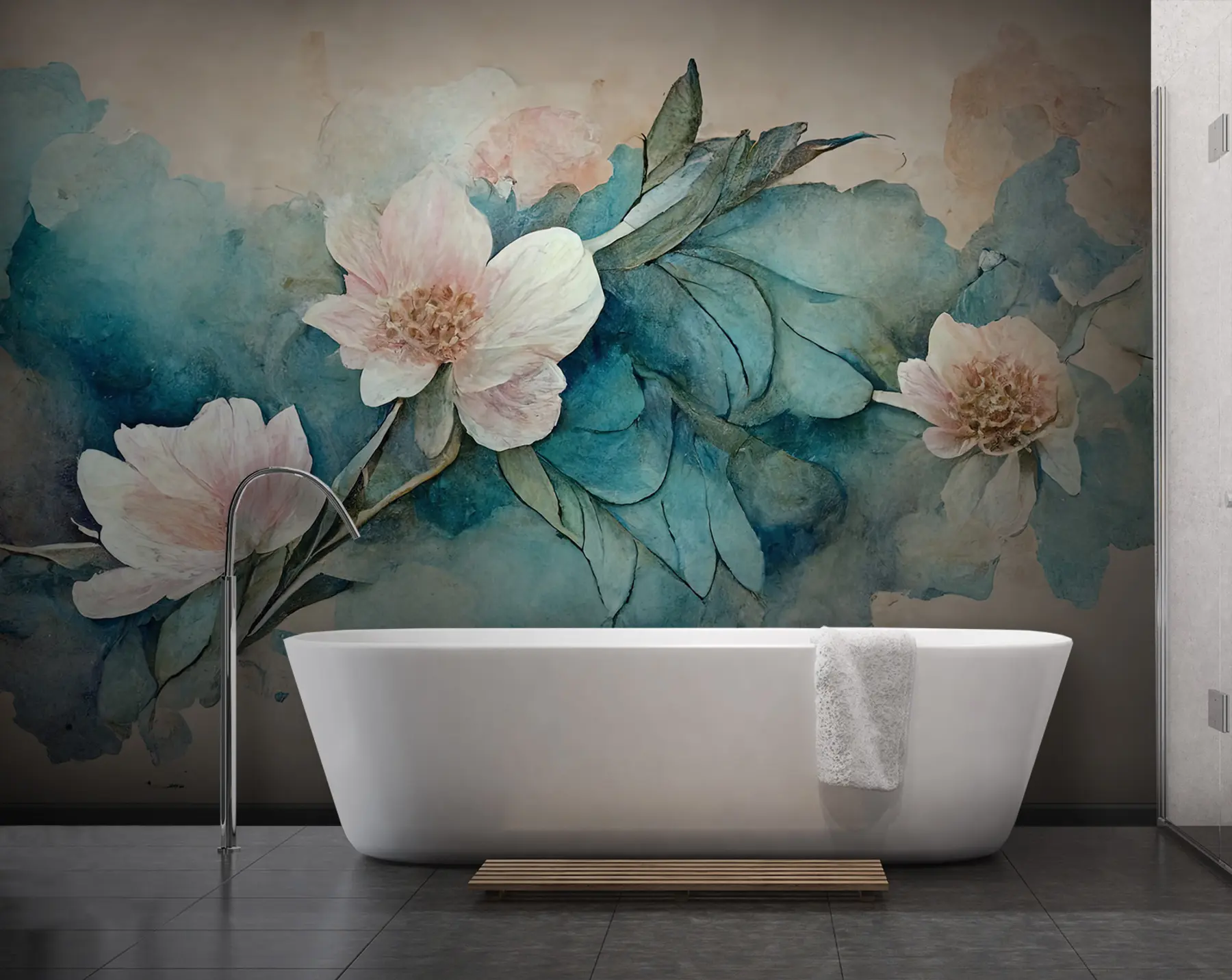 murales de pared Flores de acuarela u74676