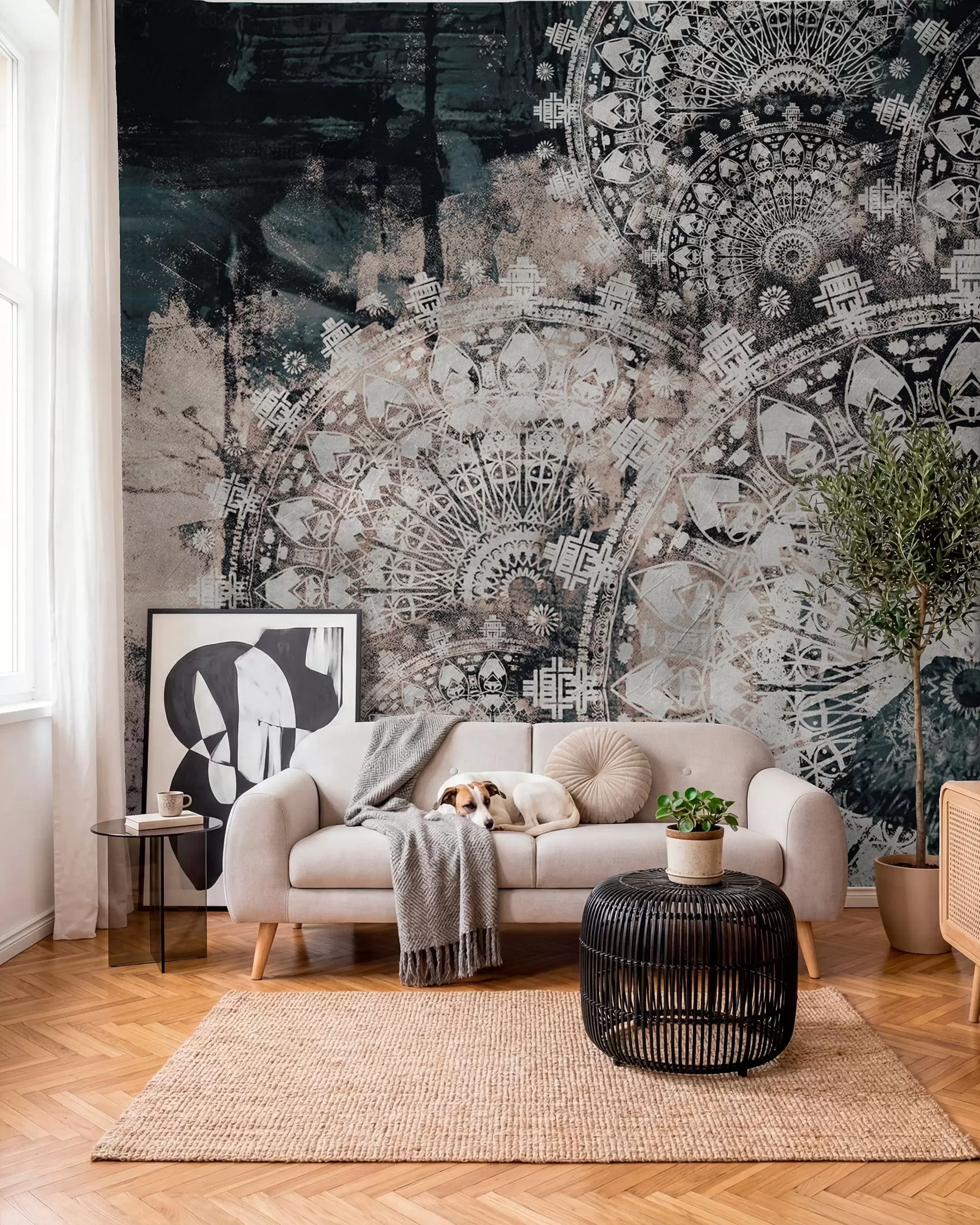 murales de pared Mandala con pátina u93958