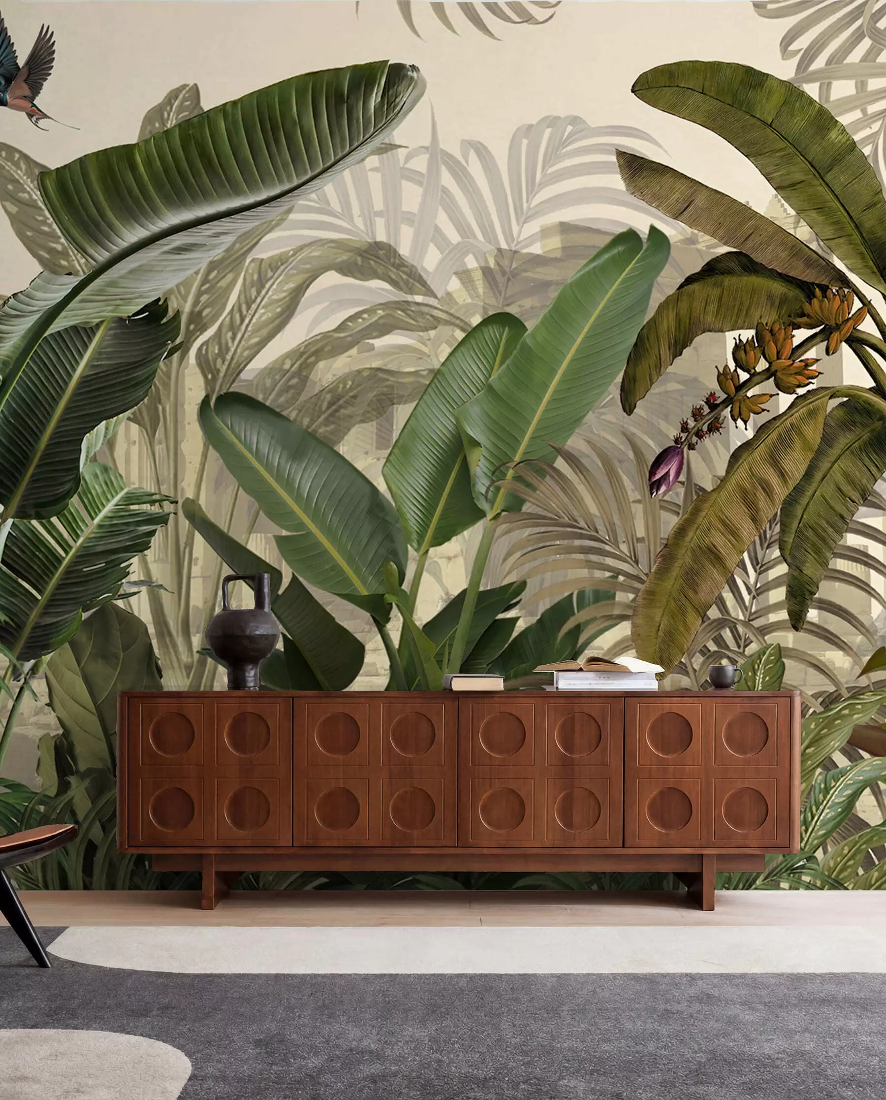 murales de pared Jungla tropical y hojas u74748