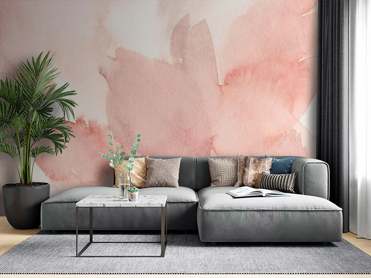 murales de pared Fondo de acuarela rosa u74872