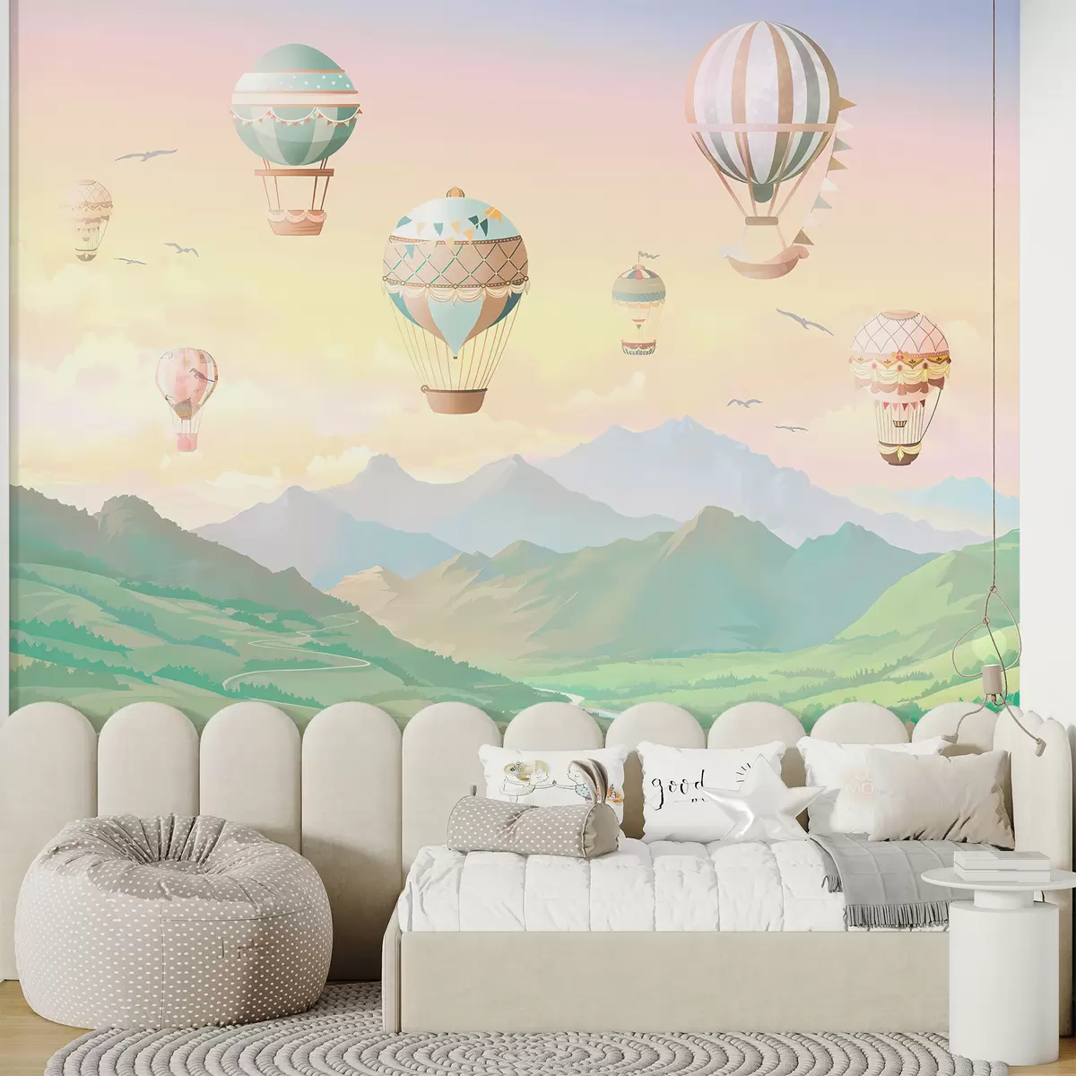 murales de pared Un valle fabuloso con globos u94137