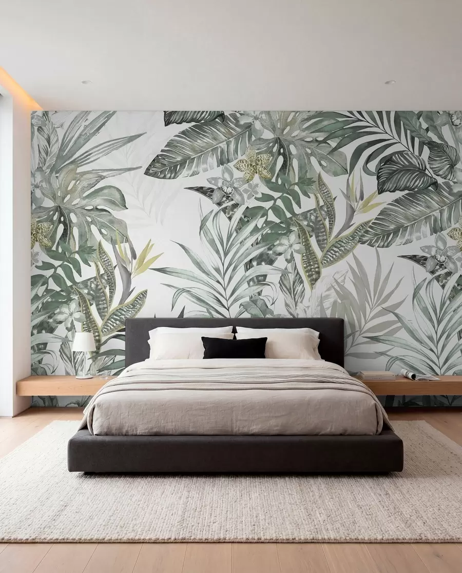 murales de pared Aves en un tejido vegetal u94199