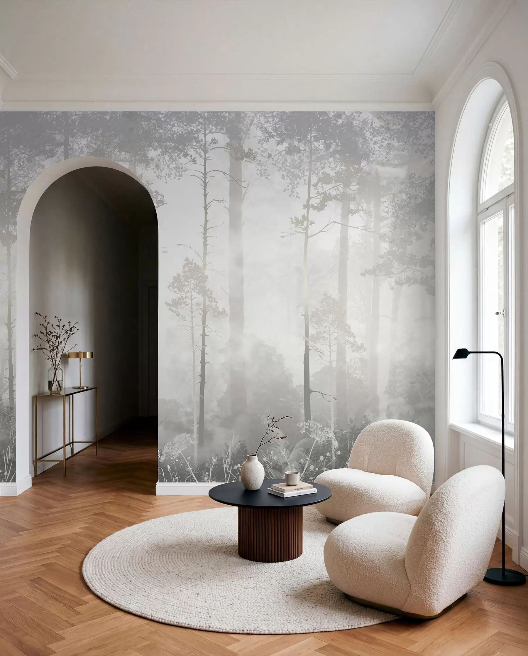 murales de pared Bosque color perla u94439