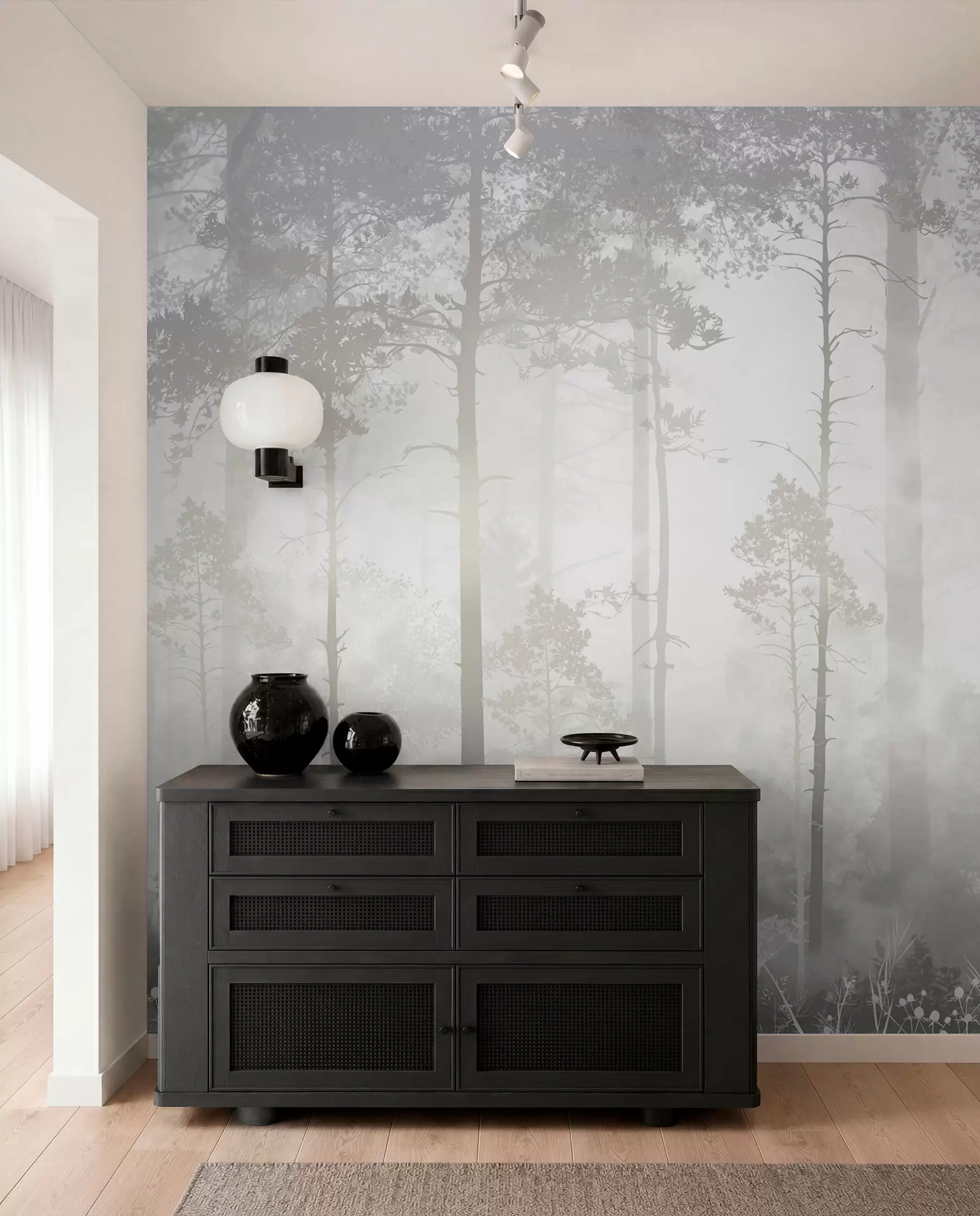 murales de pared Bosque color perla u94439