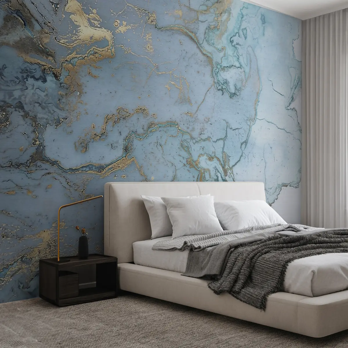 murales de pared Recursos hídricos, mapa mundial e u06739
