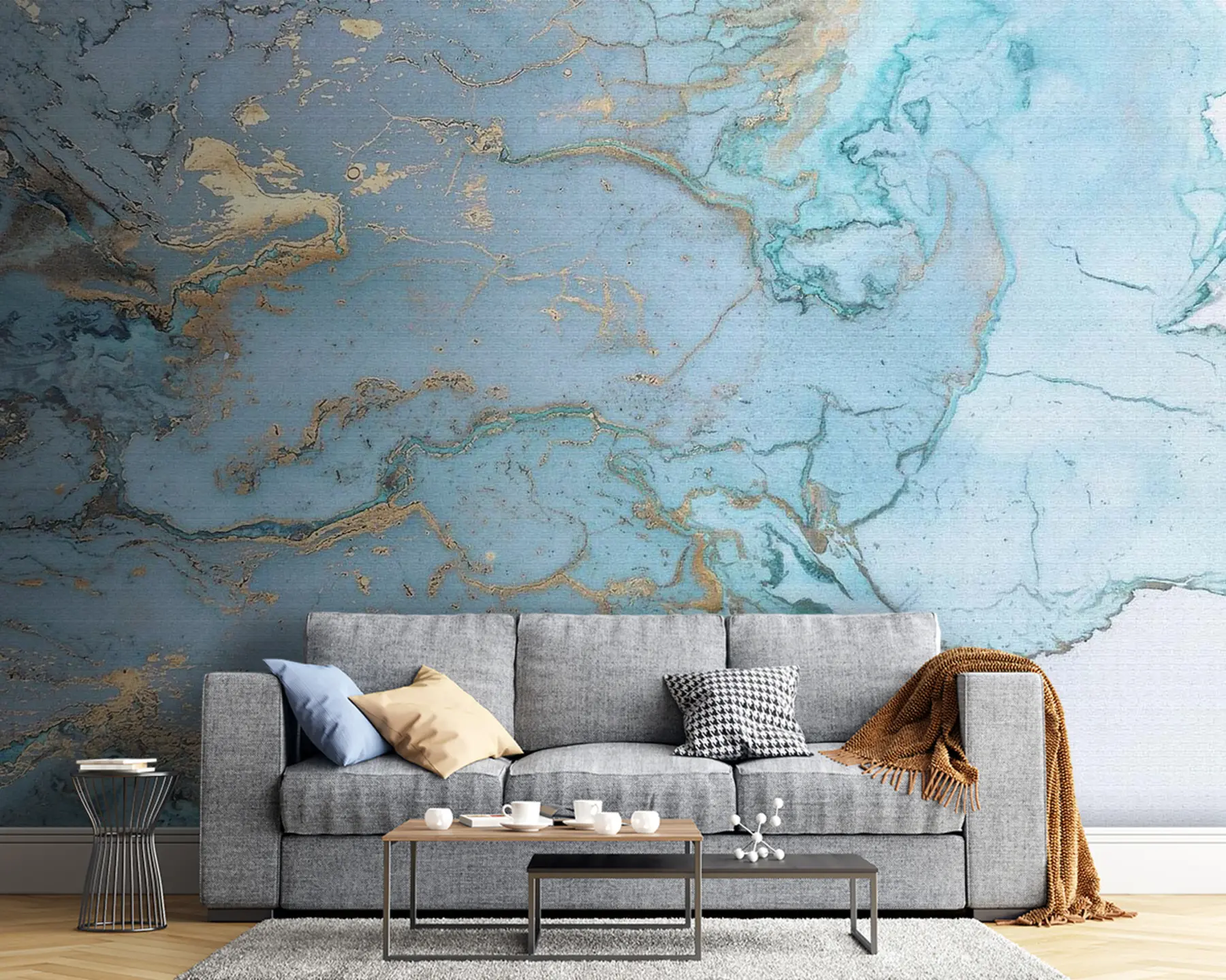 murales de pared Recursos hídricos, mapa mundial e u06739
