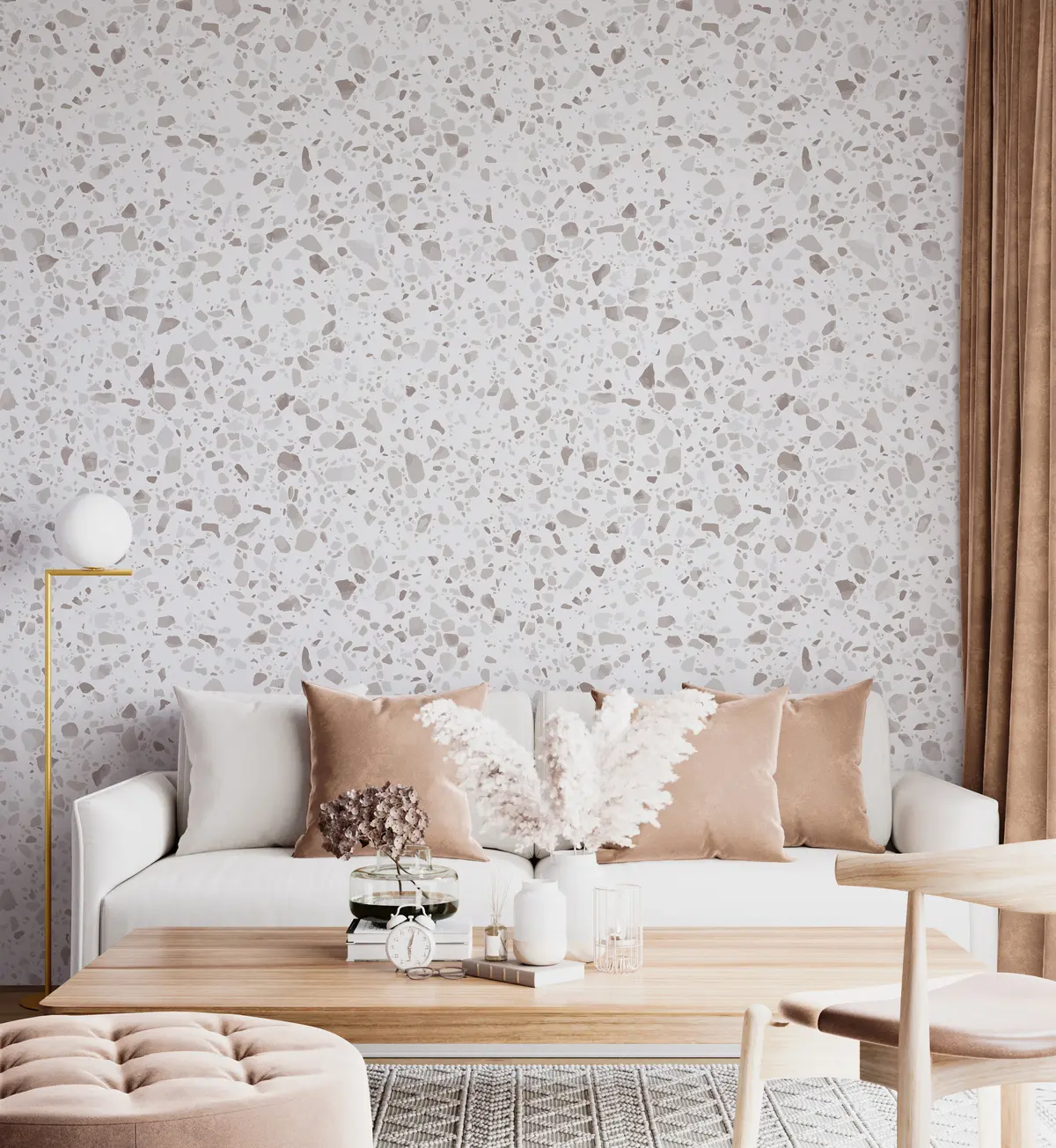 murales de pared Baldosas de terrazo, mosaico con piedras naturales, granito, mármol, cuarzo, hormigón u94304