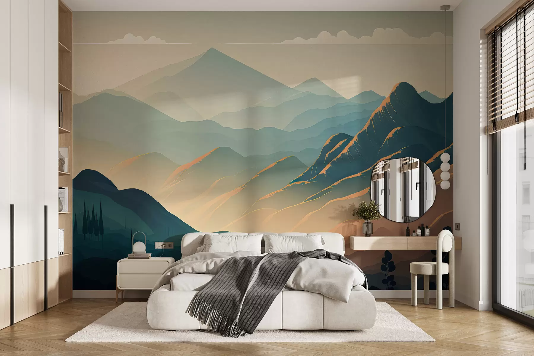 murales de pared montañas humeantes u94770