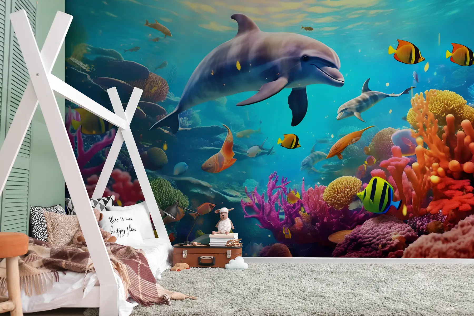 murales de pared colorido mundo submarino u94773