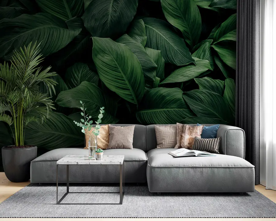 murales de pared Hojas tropicales abstractas u75827