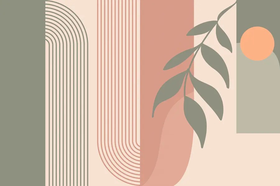 murales de pared Arcos y elementos decorativos en estilo boho u94153