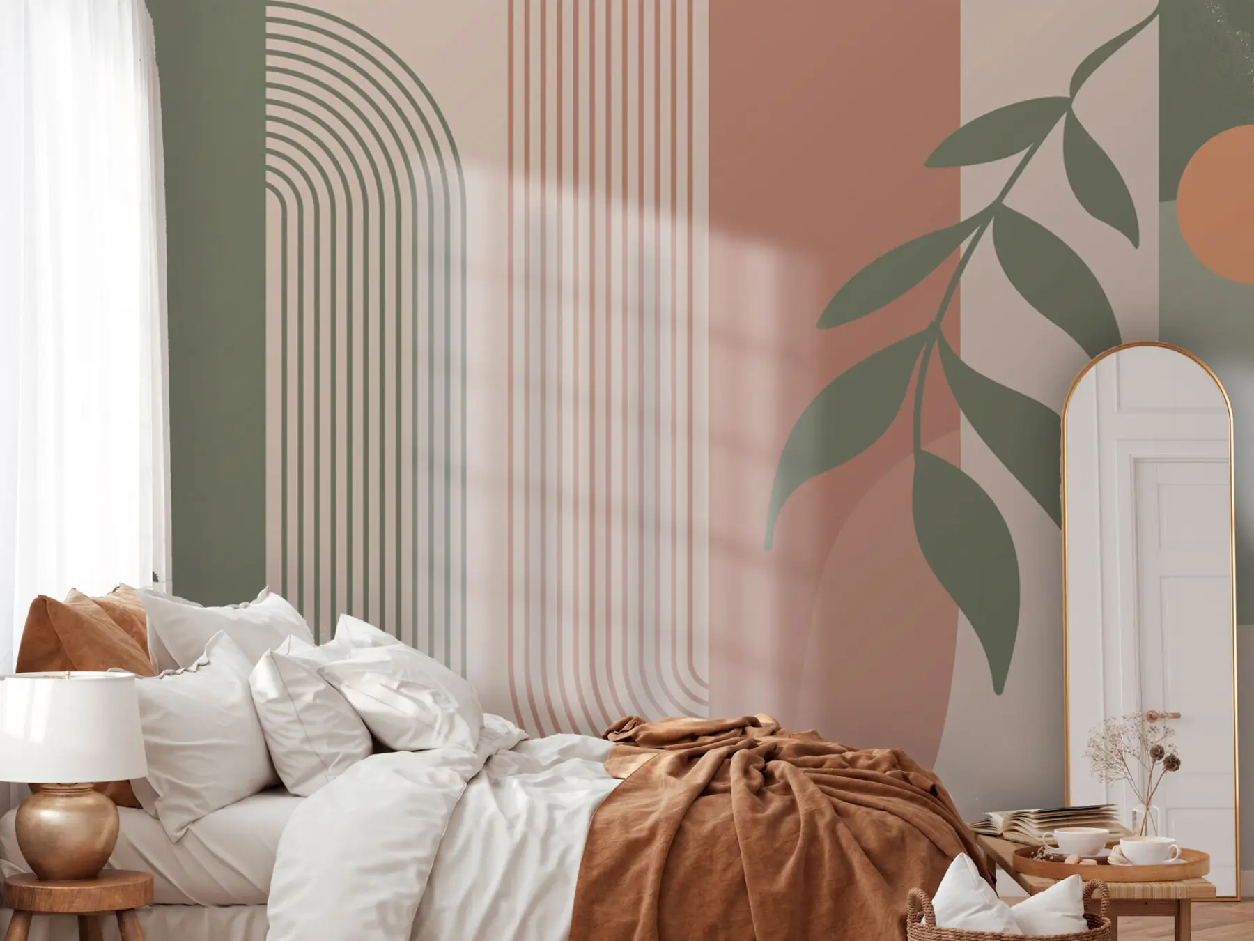 murales de pared Arcos y elementos decorativos en estilo boho u94153