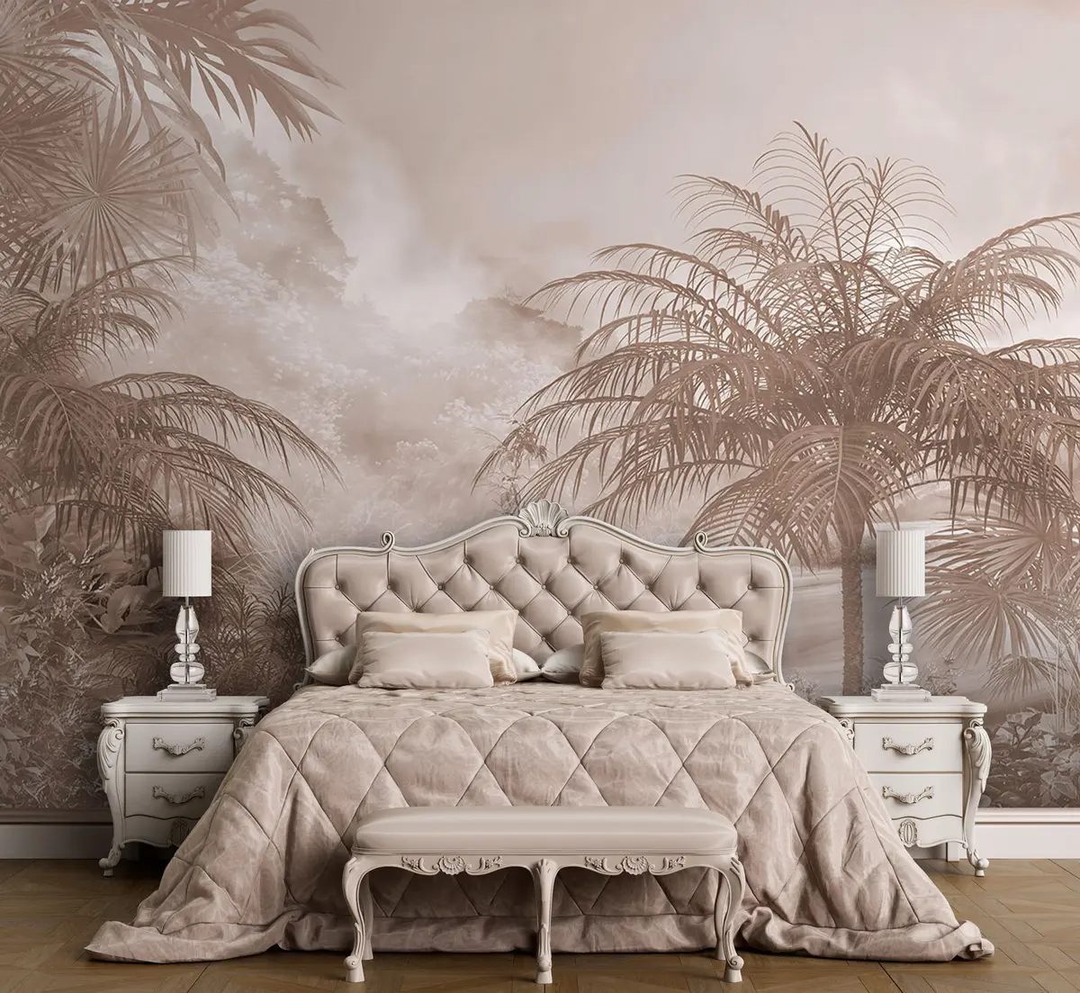 murales de pared Diseño de papel tapiz de árboles tropicales u95102