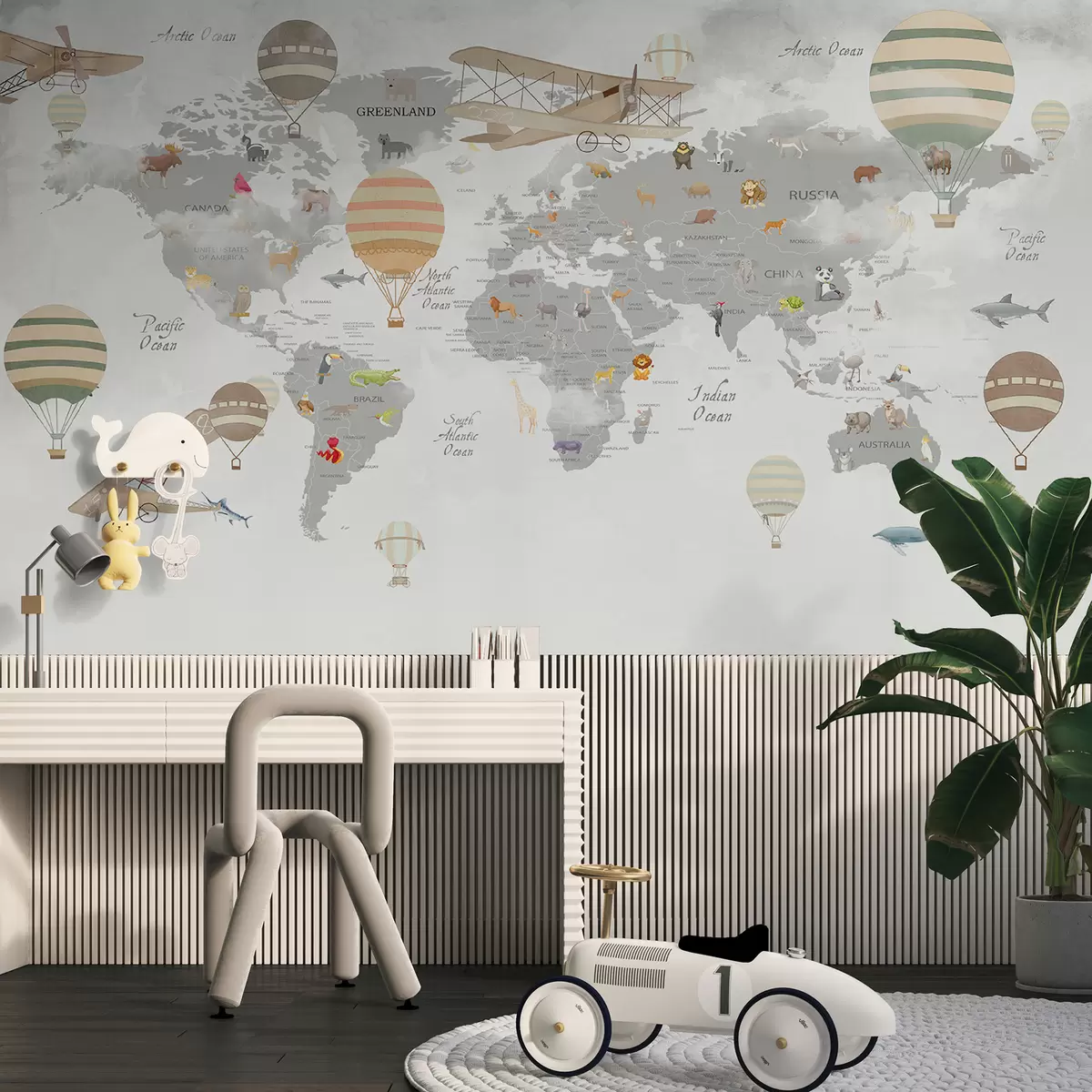 murales de pared Mapa del mundo u95040