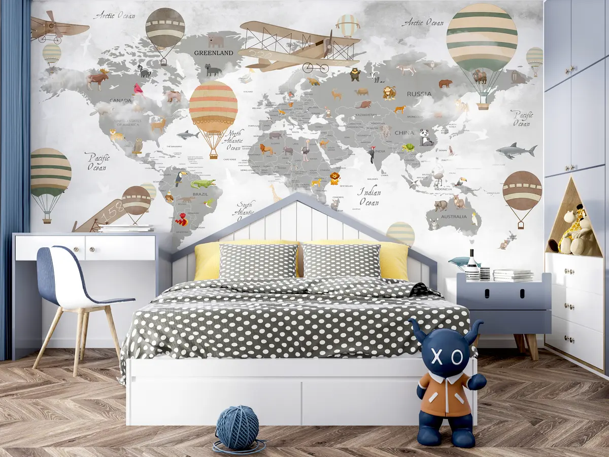 murales de pared Mapa del mundo u95040