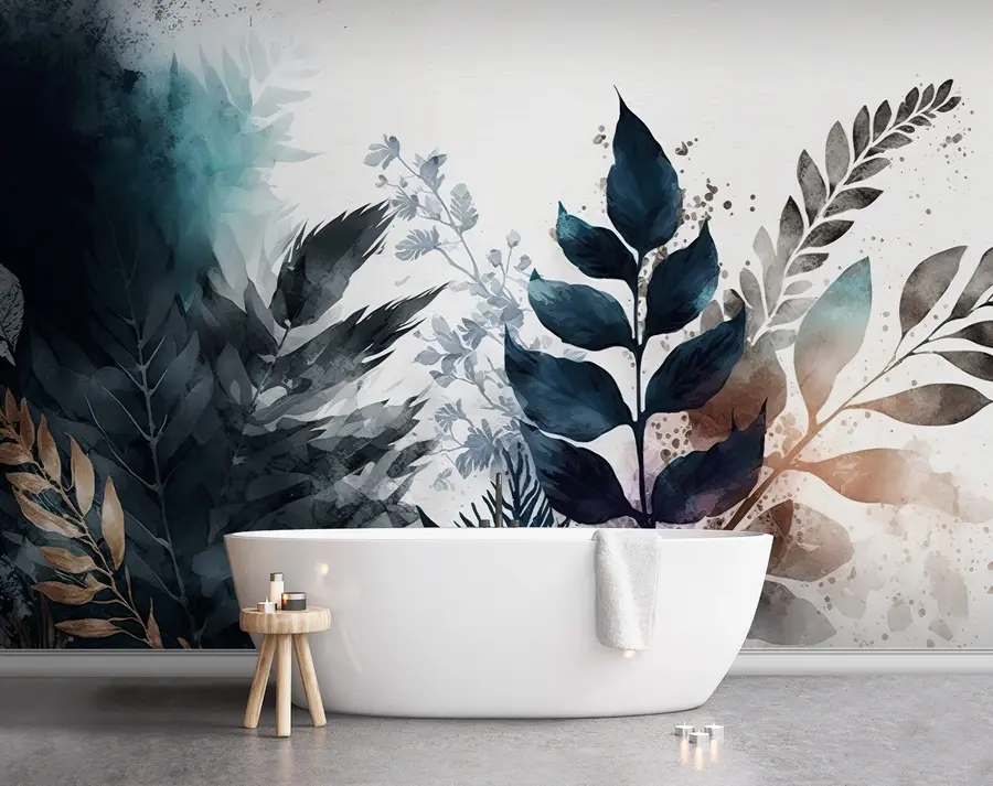 murales de pared Hojas de acuarela u75436