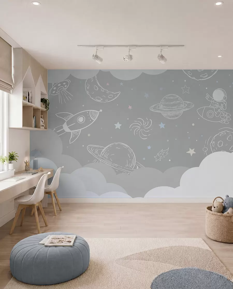 murales de pared Garabatos espaciales u94636