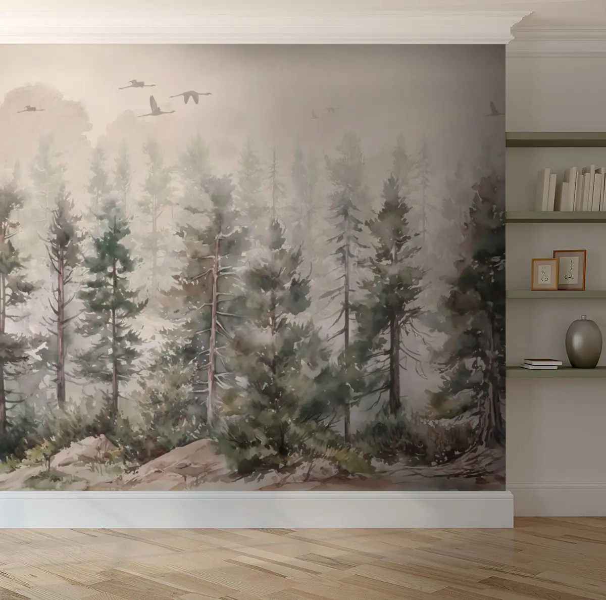 murales de pared bosque de pinos u94848