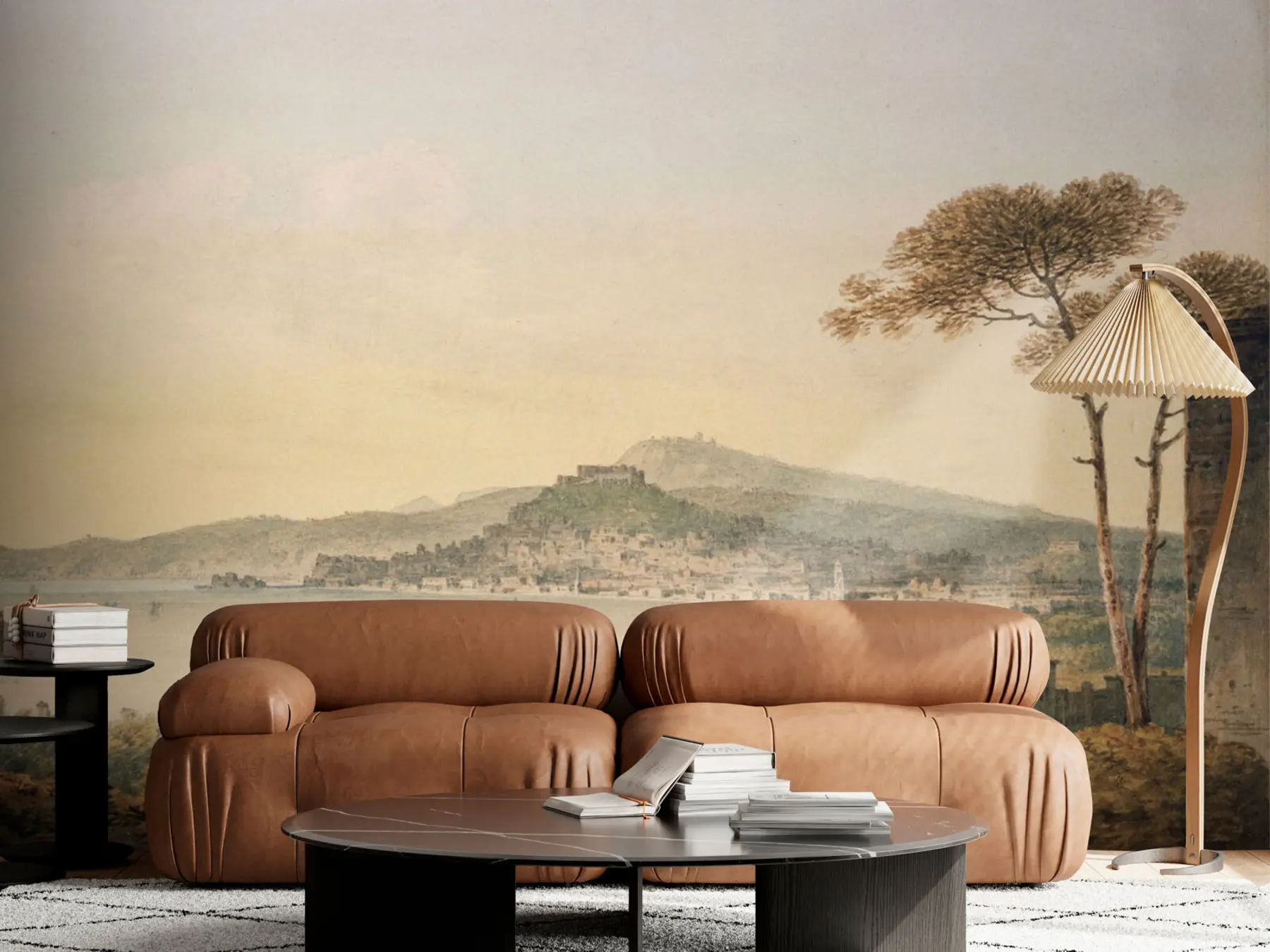 murales de pared Vistas de la ciudad de Nápoles u95155