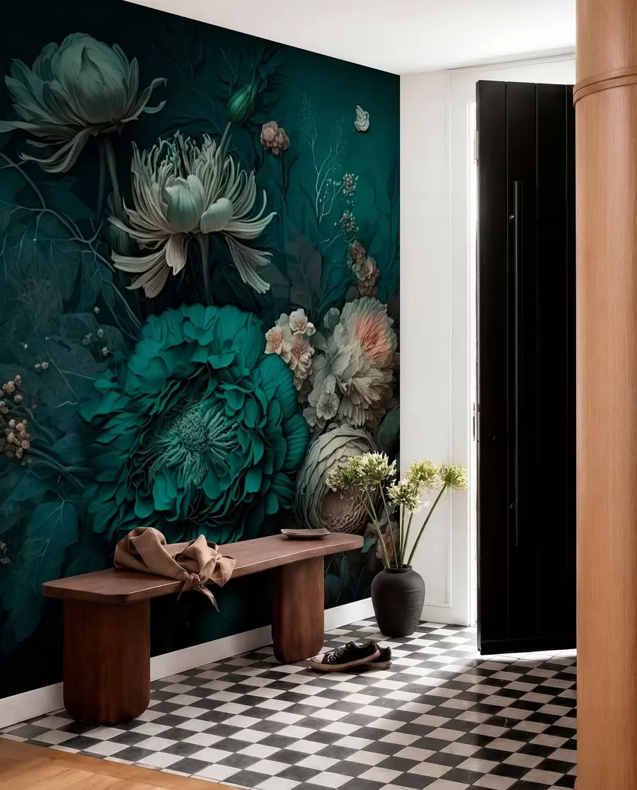 murales de pared noche de flores u75402