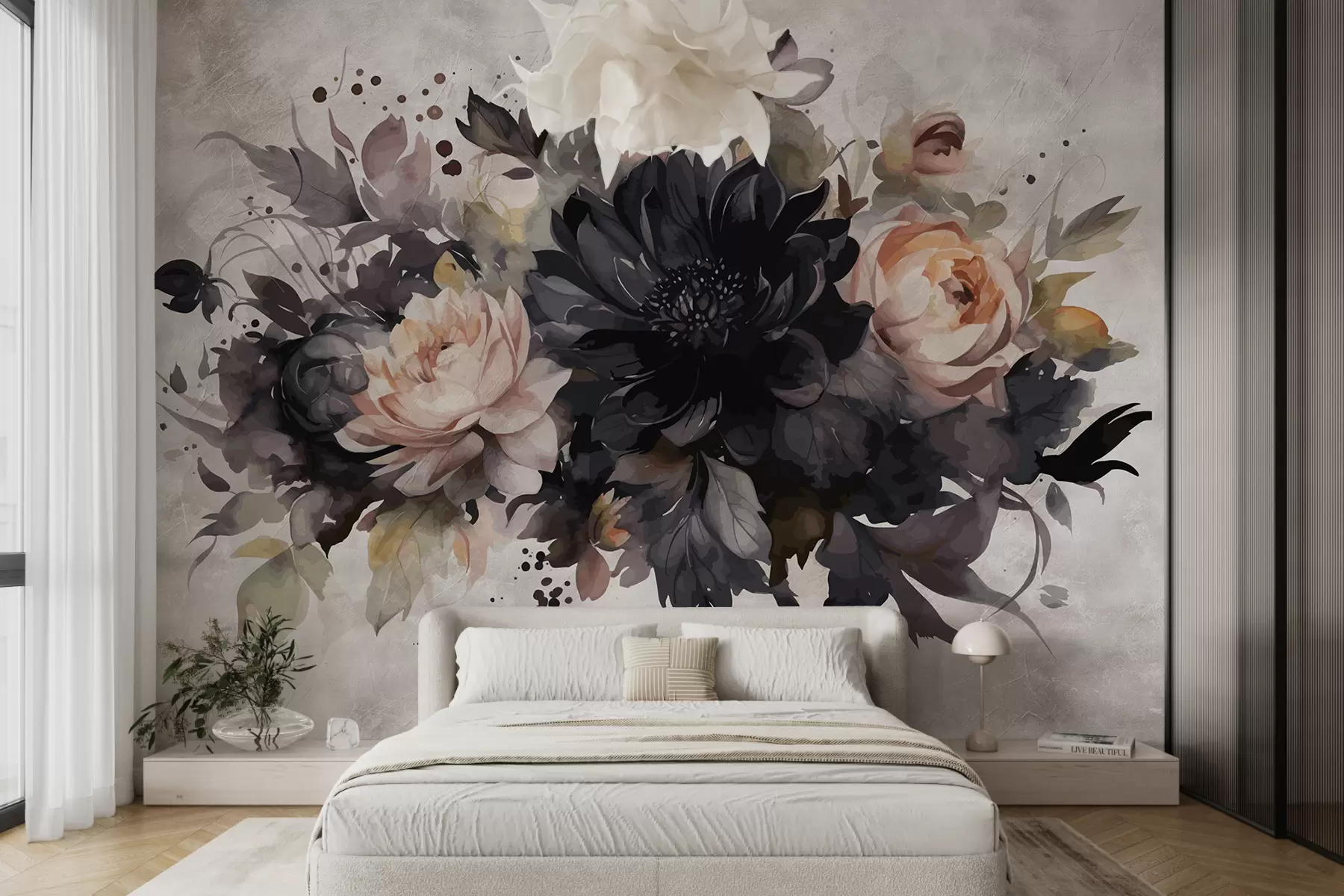 murales de pared Hermosas flores u95409