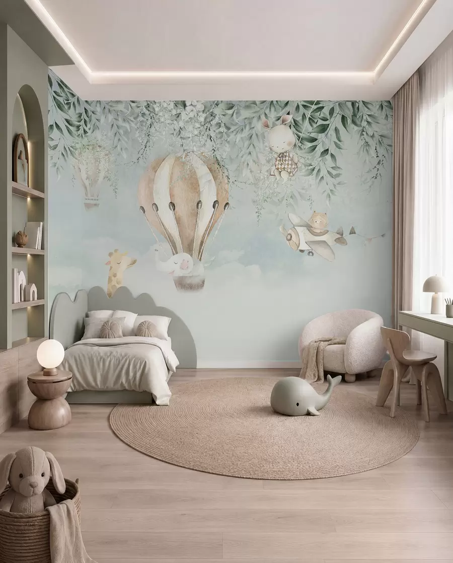 murales de pared Globo sobre el jardín u95429