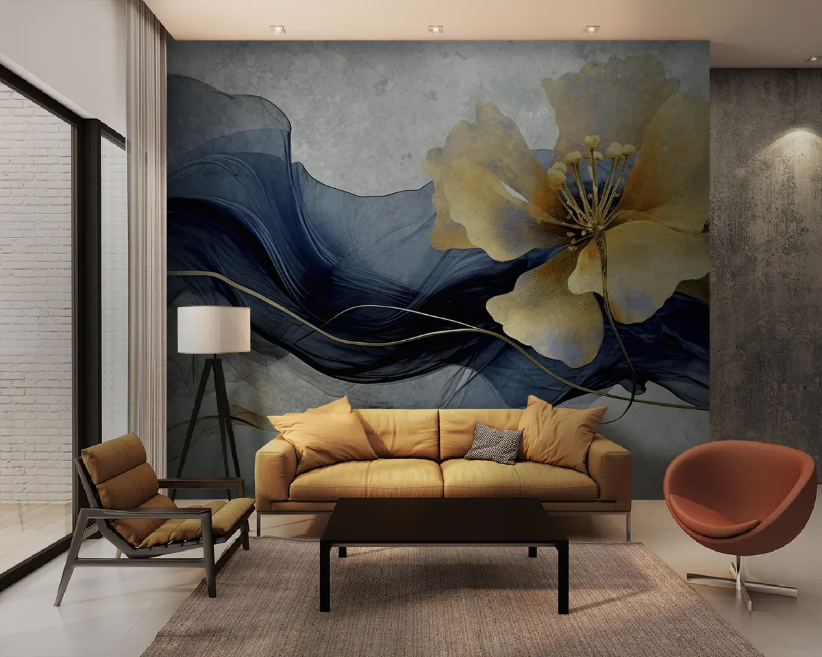 murales de pared flor de acuarela u95659