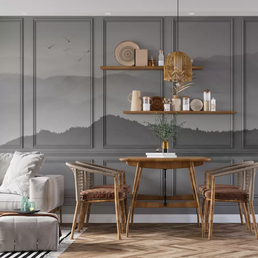 murales de pared Grandes montañas asiáticas en paneles clásicos u96154