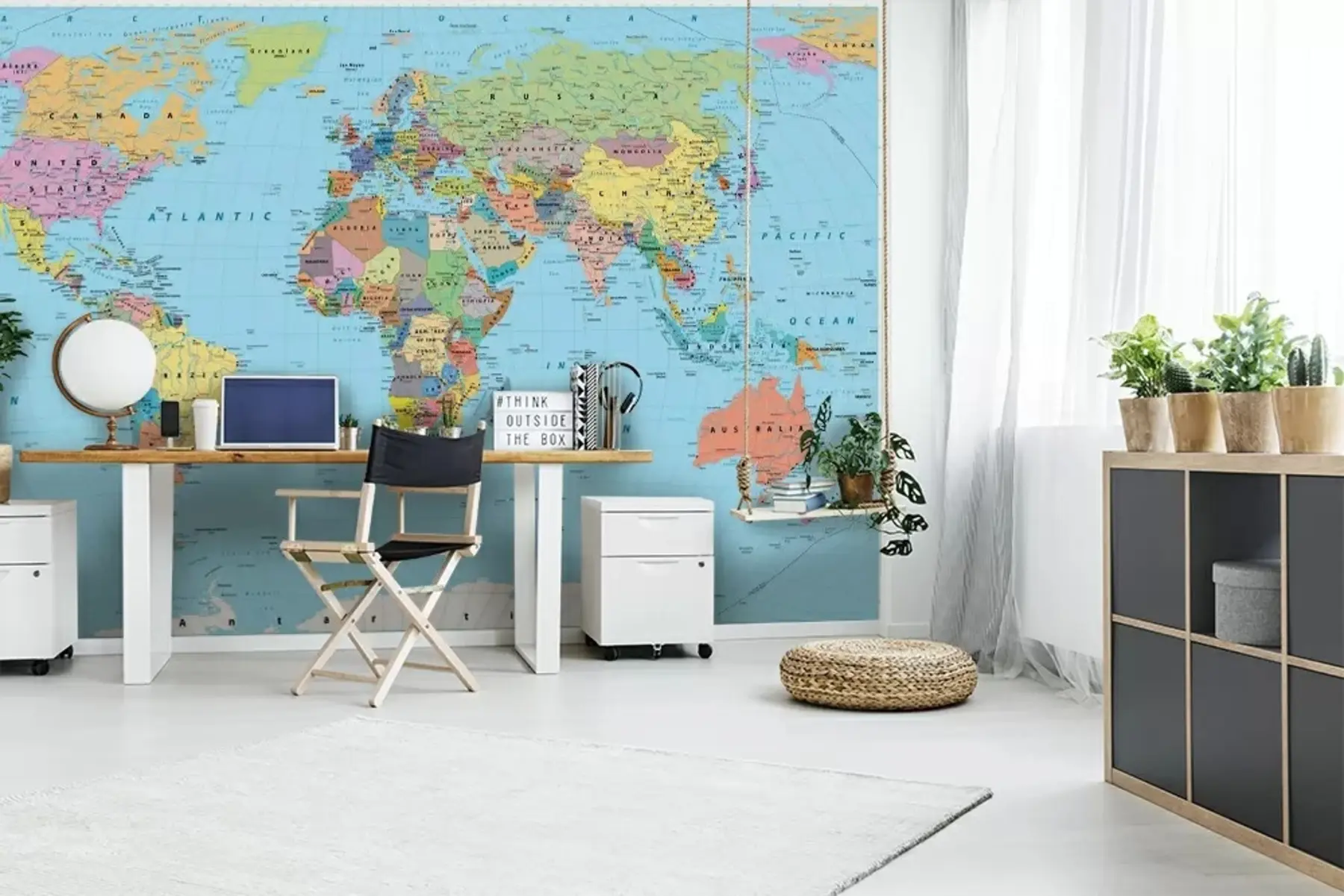 murales de pared Mapa del mundo u13370