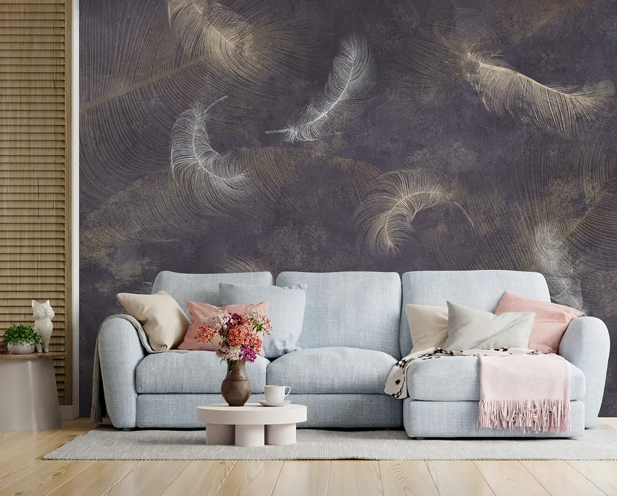murales de pared Plumas estilo loft u96552