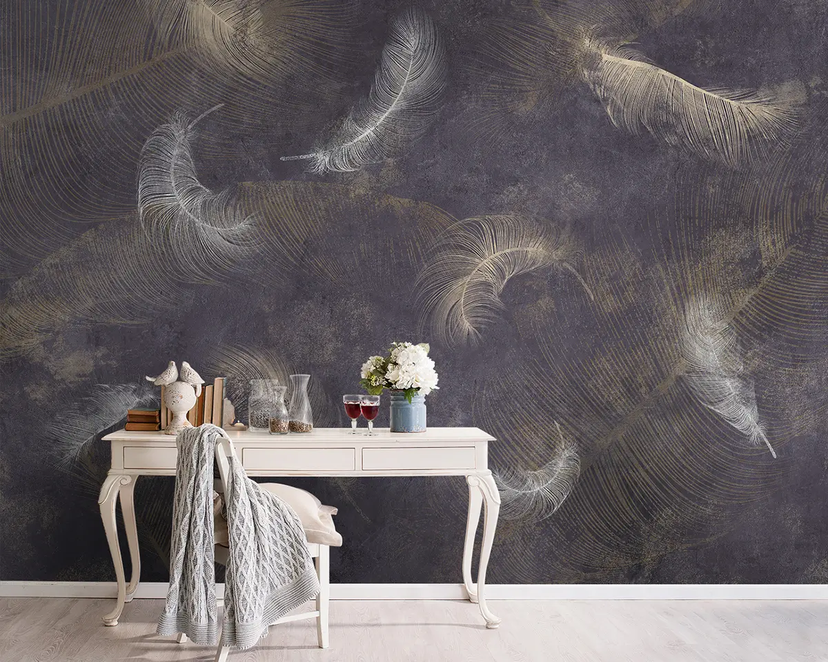 murales de pared Plumas estilo loft u96552